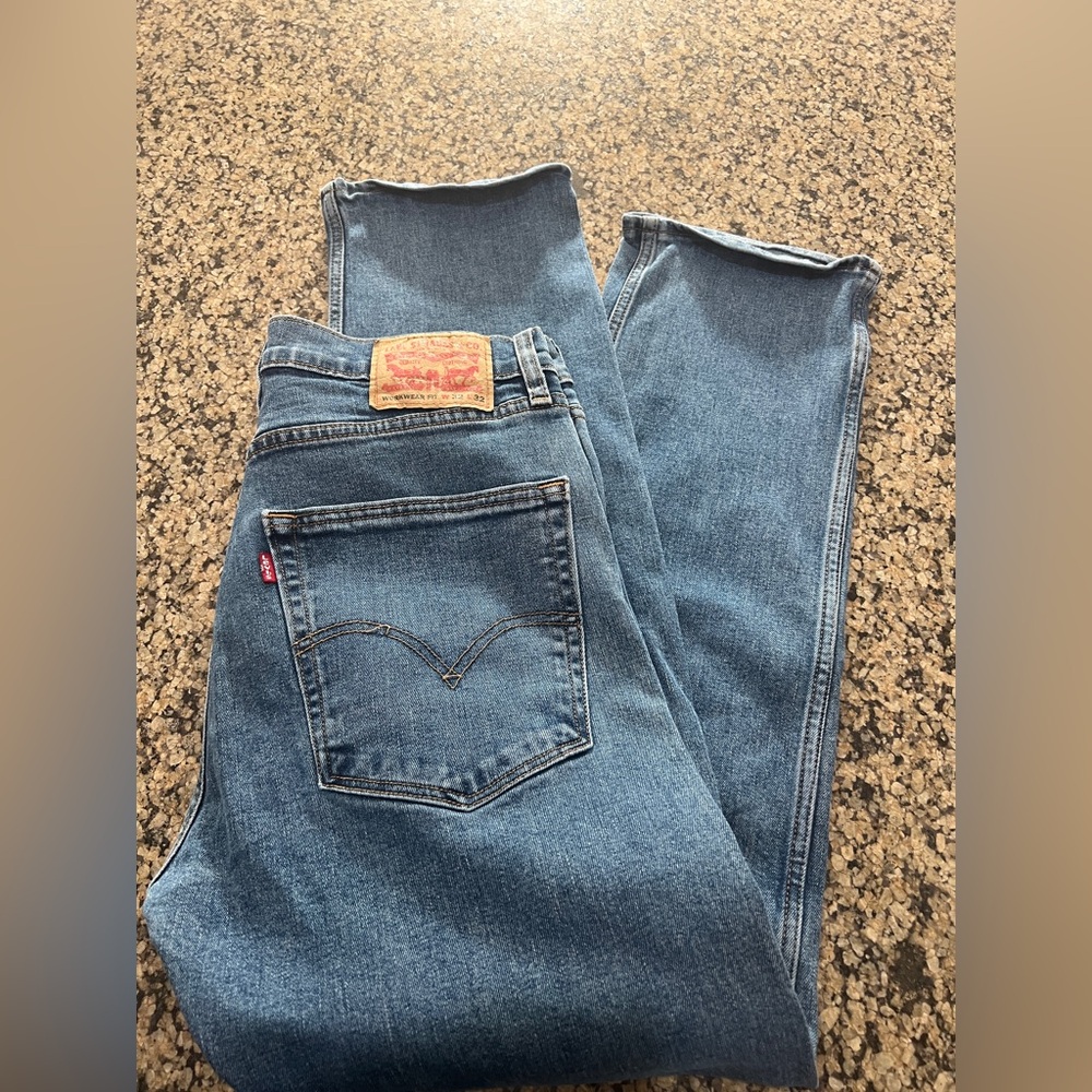 Levi's Light Blue Straight Leg Denim Jeans size 32x32 WORKWEAR fit jeans